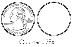 Quarter Coloring Sheet